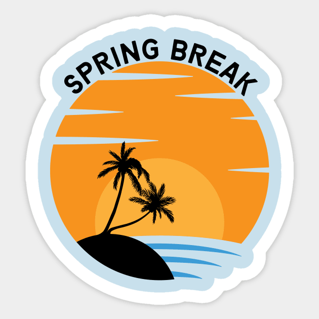 Spring Break Beach Trip Sticker by Mrs. Honey's Hive